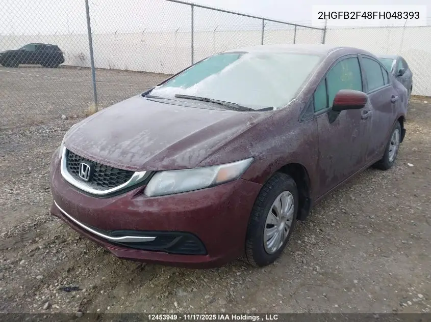 2HGFB2F48FH048393 2015 Honda Civic Lx