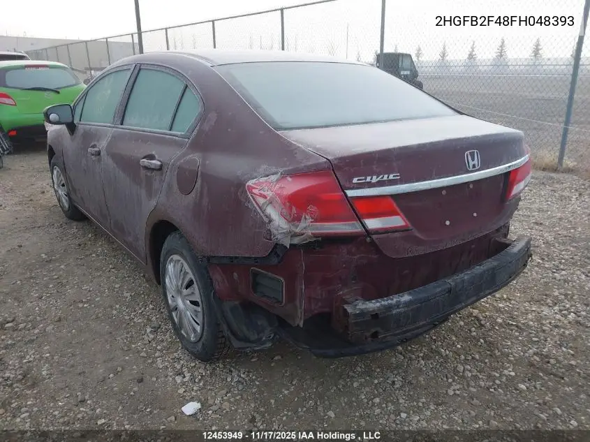 2HGFB2F48FH048393 2015 Honda Civic Lx