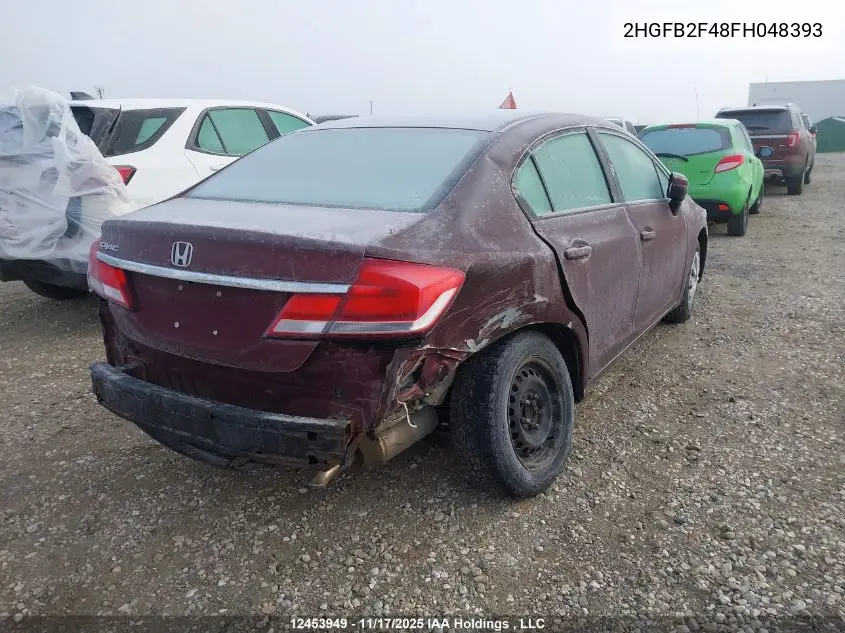 2HGFB2F48FH048393 2015 Honda Civic Lx