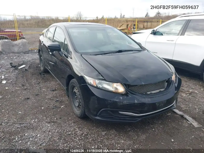2HGFB2F59FH059637 2015 Honda Civic Ex
