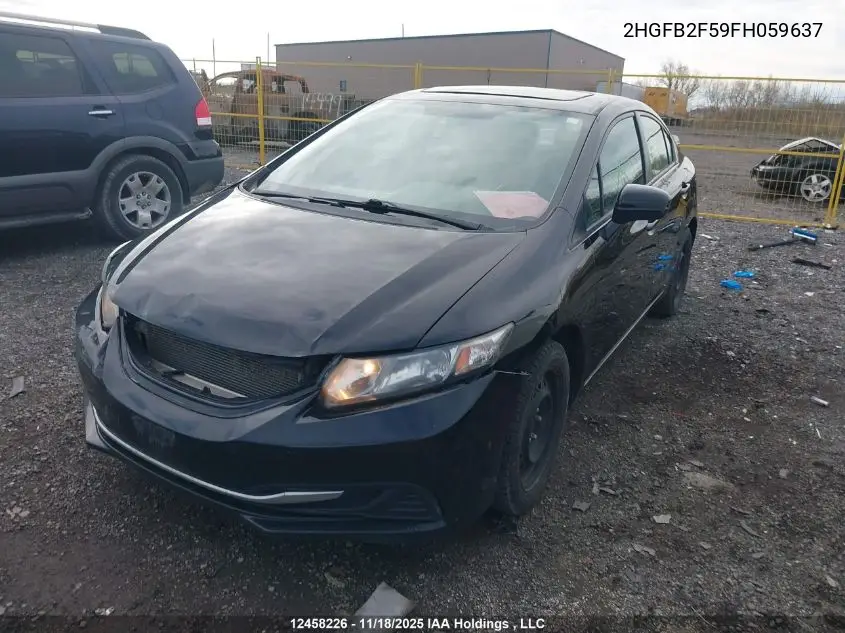 2HGFB2F59FH059637 2015 Honda Civic Ex