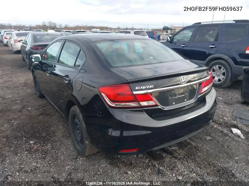 2HGFB2F59FH059637 2015 Honda Civic Ex