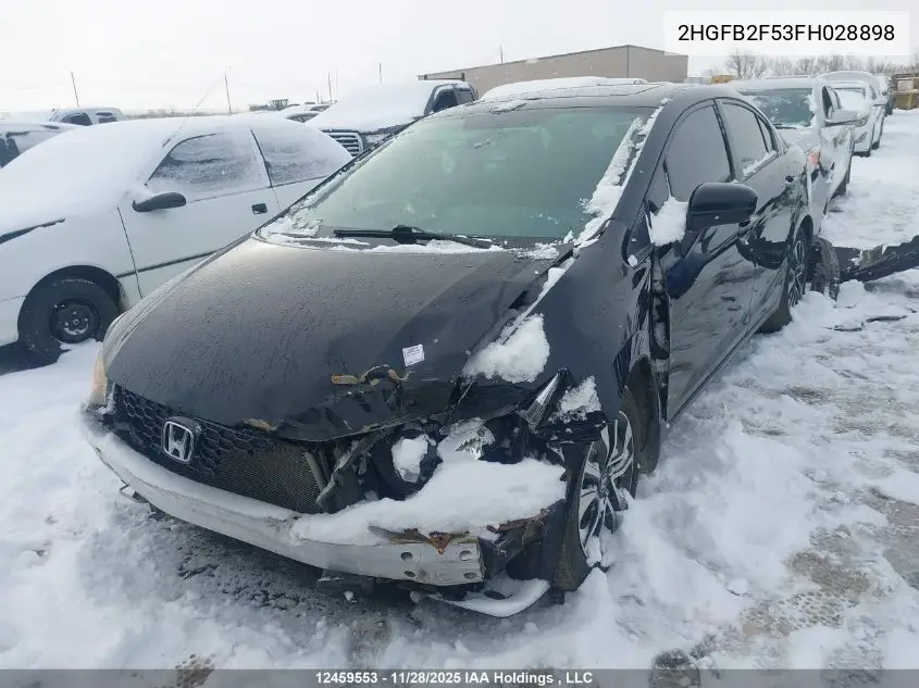 2HGFB2F53FH028898 2015 Honda Civic Lx