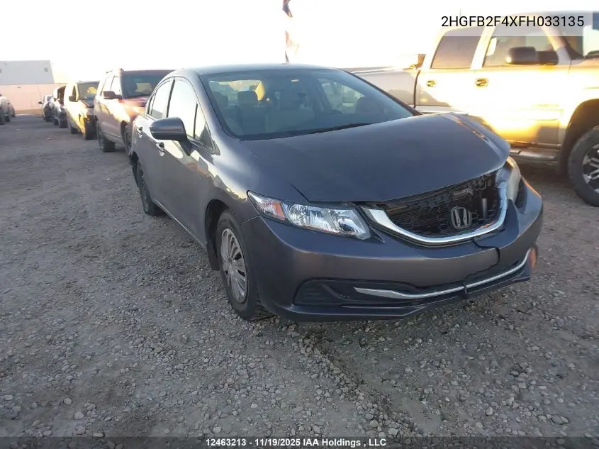 2HGFB2F4XFH033135 2015 Honda Civic Sedan