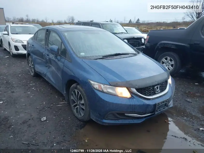 2HGFB2F50FH043410 2015 Honda Civic Ex