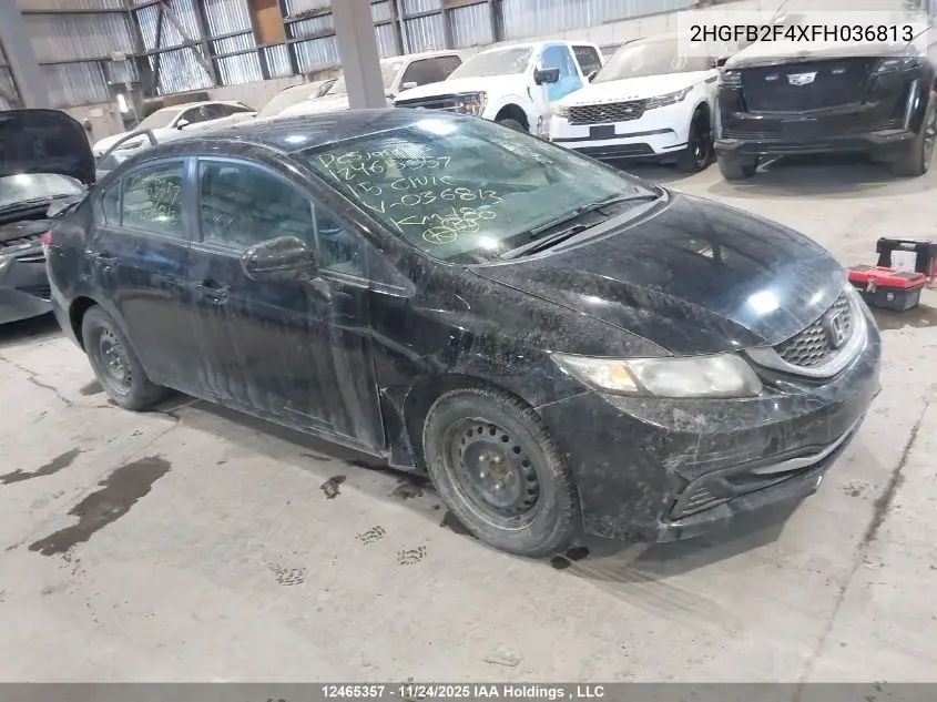 2HGFB2F4XFH036813 2015 Honda Civic Lx