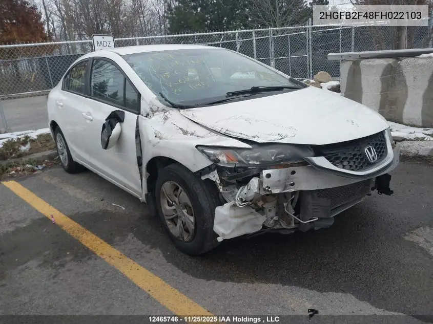 2HGFB2F48FH022103 2015 Honda Civic