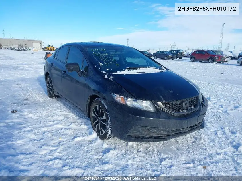2HGFB2F5XFH010172 2015 Honda Civic Sedan