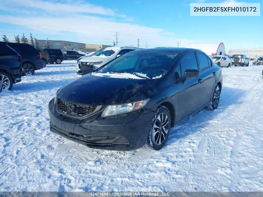 2HGFB2F5XFH010172 2015 Honda Civic Sedan
