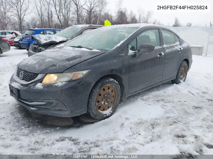 2HGFB2F44FH025824 2015 Honda Civic Lx