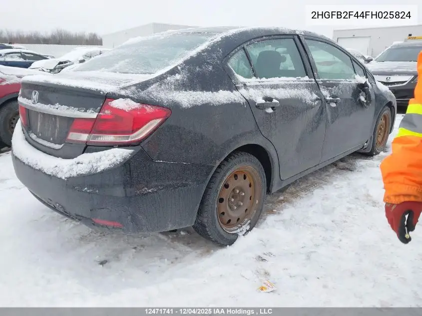 2HGFB2F44FH025824 2015 Honda Civic Lx