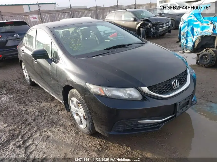 2HGFB2F44FH007761 2015 Honda Civic Lx