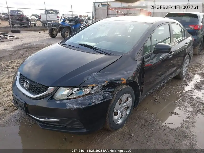2HGFB2F44FH007761 2015 Honda Civic Lx