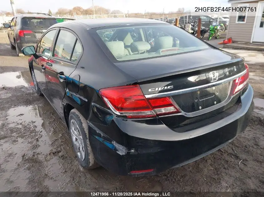 2HGFB2F44FH007761 2015 Honda Civic Lx