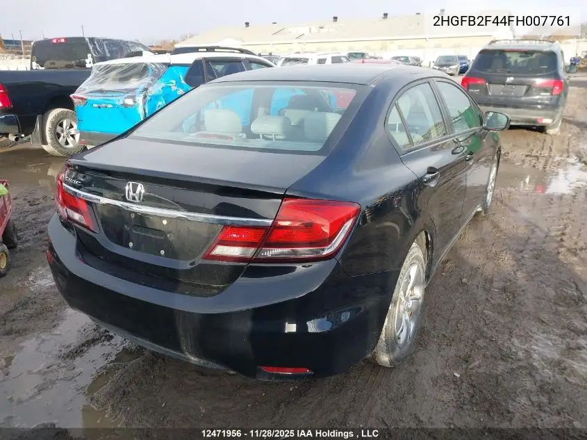 2HGFB2F44FH007761 2015 Honda Civic Lx