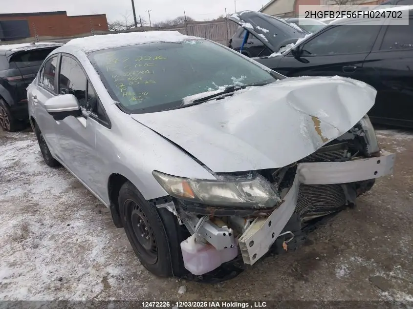 2HGFB2F56FH024702 2015 Honda Civic Sedan