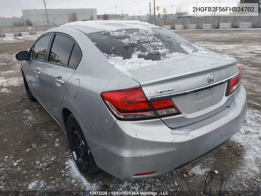 2HGFB2F56FH024702 2015 Honda Civic Sedan