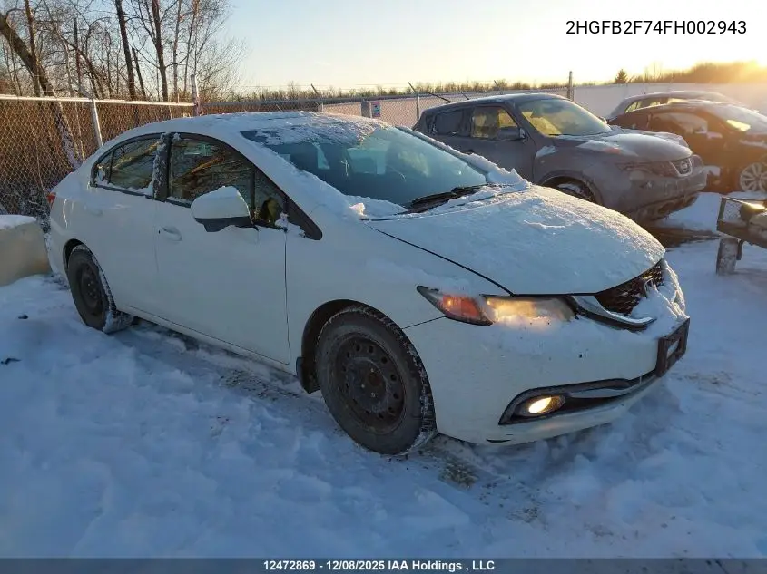 2HGFB2F74FH002943 2015 Honda Civic Touring