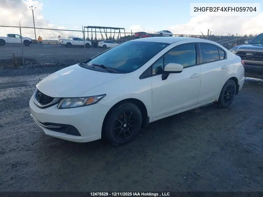 2HGFB2F4XFH059704 2015 Honda Civic Lx