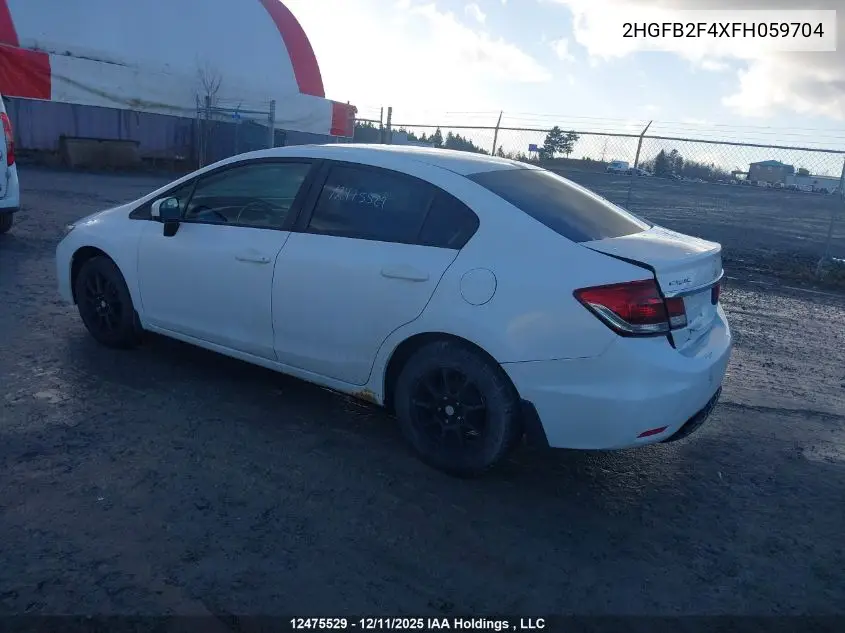 2HGFB2F4XFH059704 2015 Honda Civic Lx