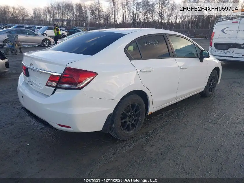 2HGFB2F4XFH059704 2015 Honda Civic Lx