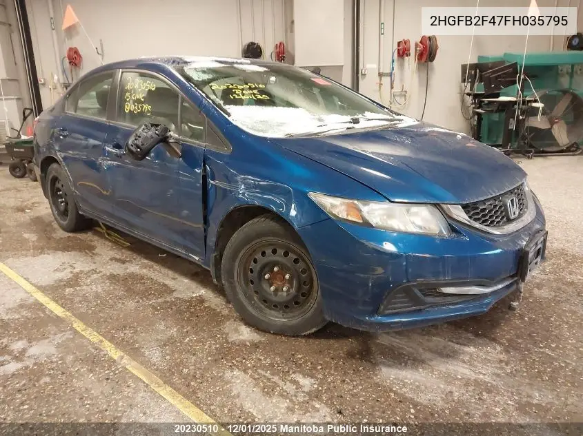 2HGFB2F47FH035795 2015 Honda Civic Lx