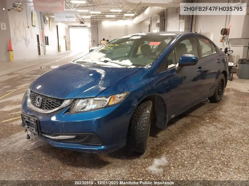 2HGFB2F47FH035795 2015 Honda Civic Lx