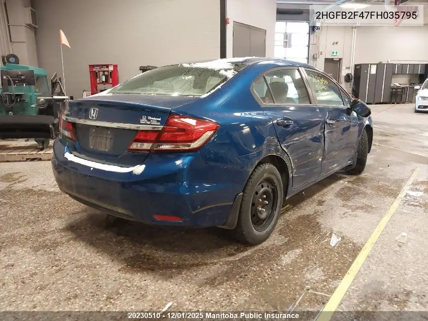 2HGFB2F47FH035795 2015 Honda Civic Lx