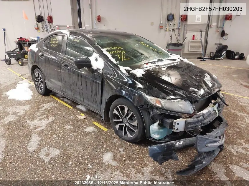 2HGFB2F57FH030203 2015 Honda Civic Ex