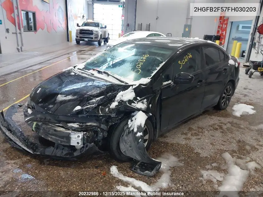 2HGFB2F57FH030203 2015 Honda Civic Ex