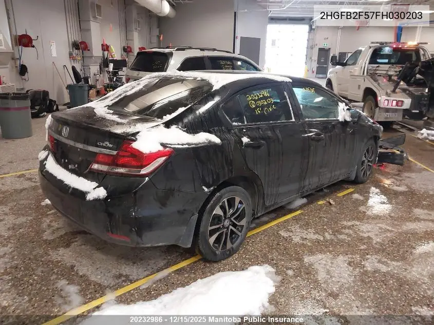 2HGFB2F57FH030203 2015 Honda Civic Ex