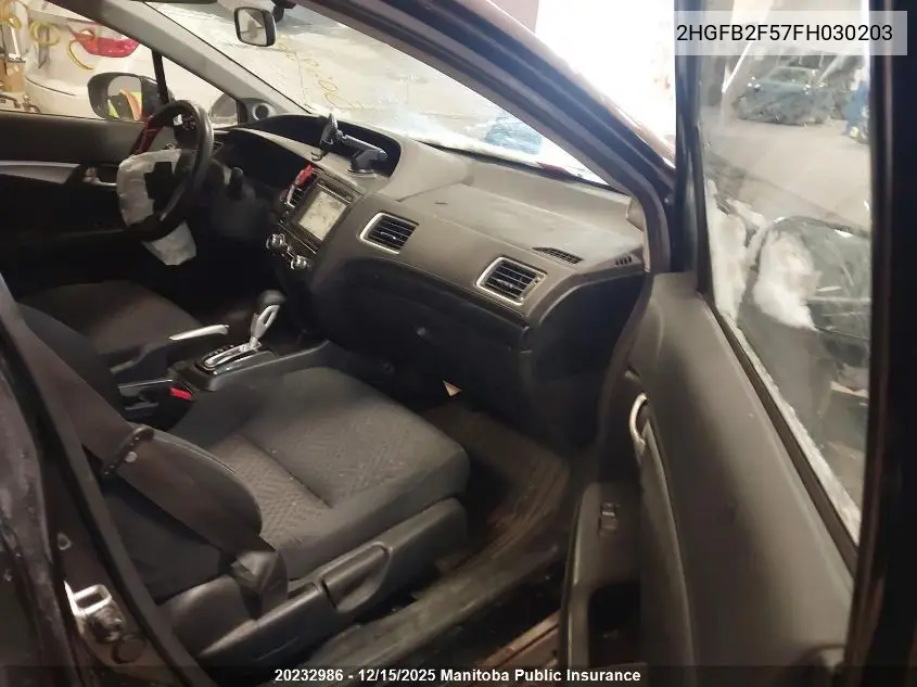2HGFB2F57FH030203 2015 Honda Civic Ex
