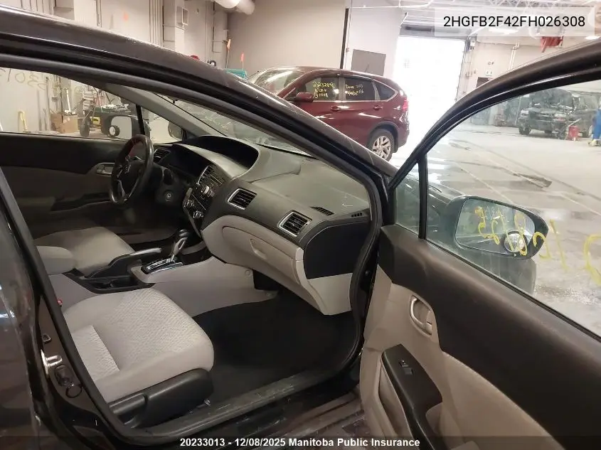 2HGFB2F42FH026308 2015 Honda Civic Lx