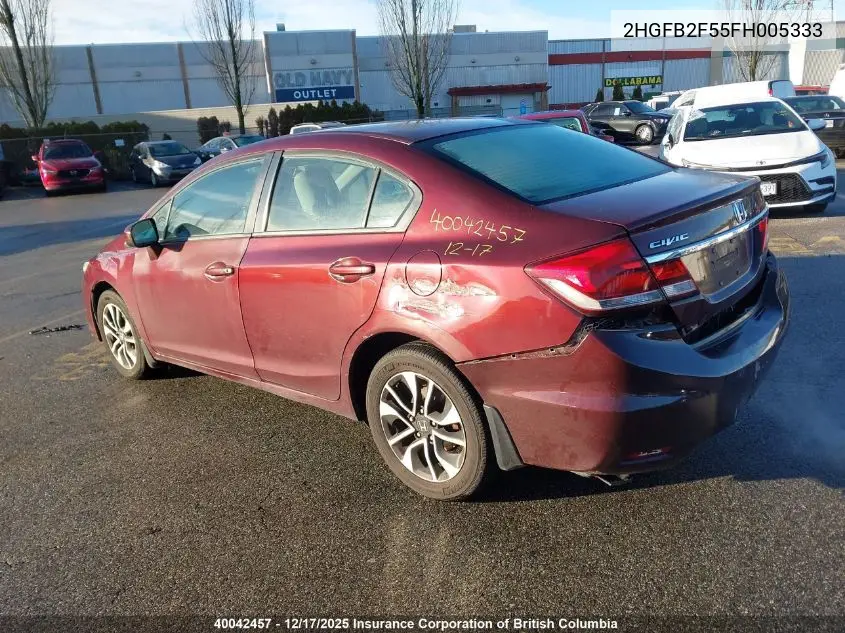 2HGFB2F55FH005333 2015 Honda Civic