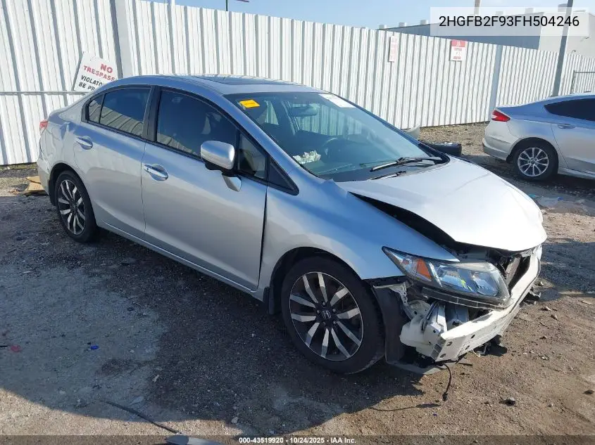 2HGFB2F93FH504246 2015 Honda Civic Ex-L