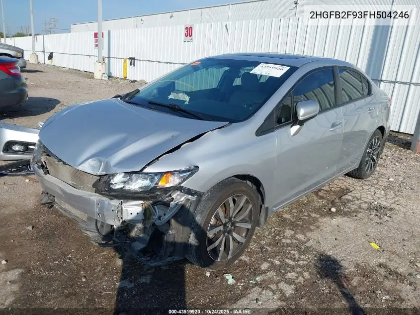 2HGFB2F93FH504246 2015 Honda Civic Ex-L