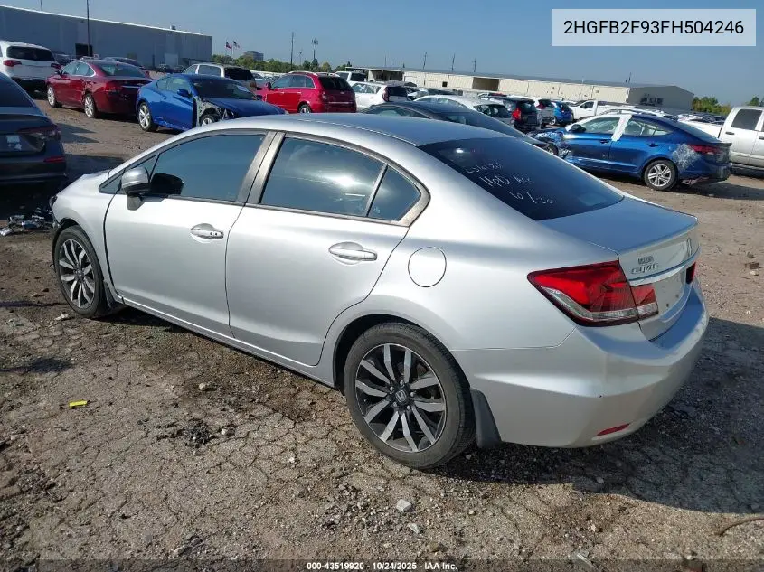 2HGFB2F93FH504246 2015 Honda Civic Ex-L