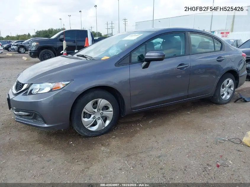 2HGFB2F54FH525426 2015 Honda Civic Lx