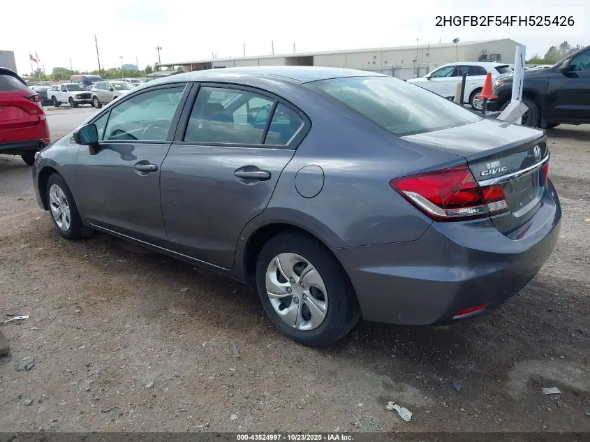 2HGFB2F54FH525426 2015 Honda Civic Lx