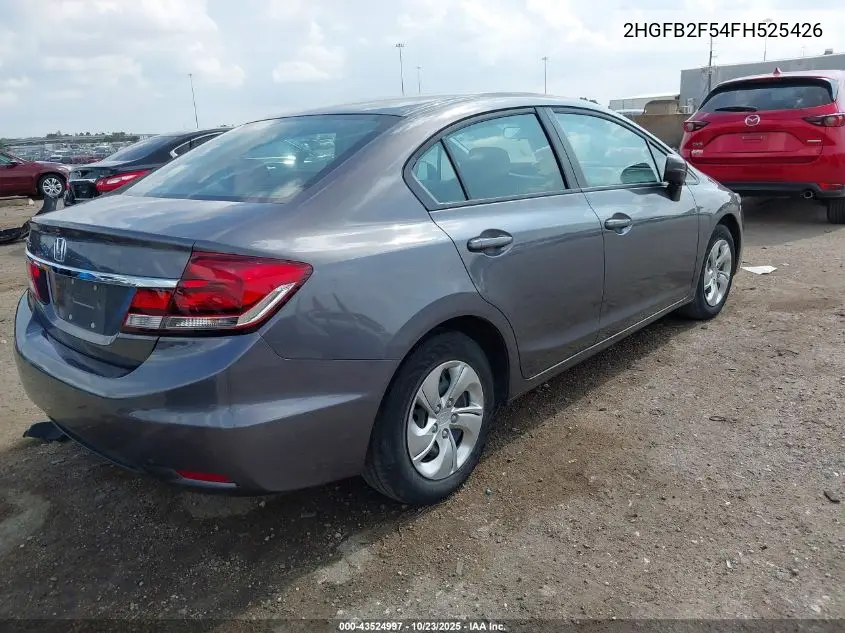2HGFB2F54FH525426 2015 Honda Civic Lx
