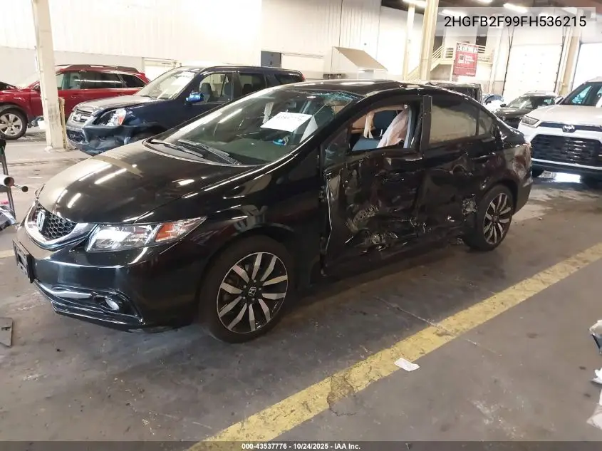 2HGFB2F99FH536215 2015 Honda Civic Ex-L