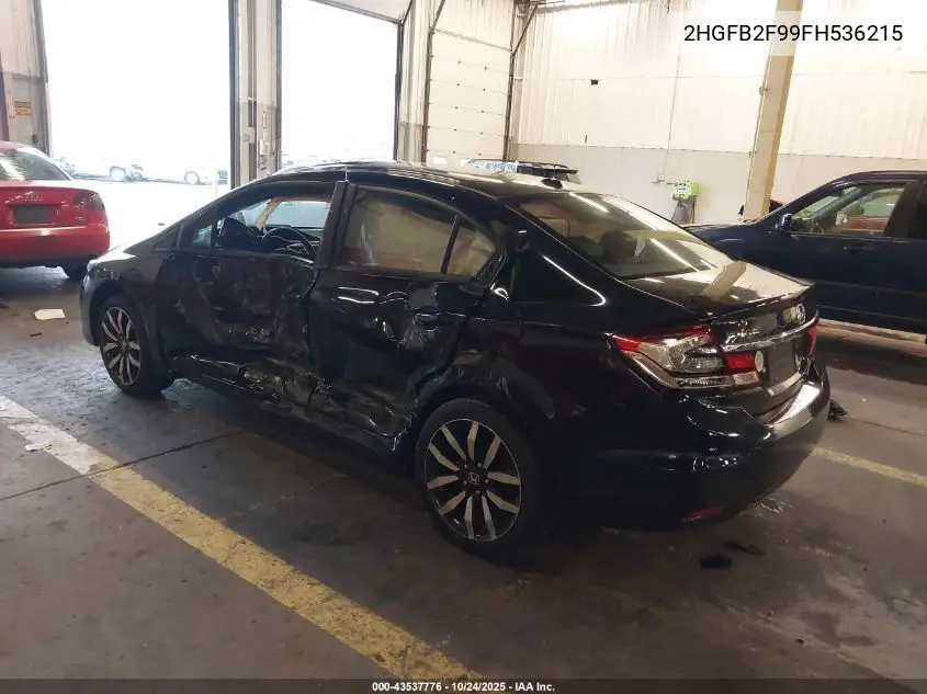 2HGFB2F99FH536215 2015 Honda Civic Ex-L