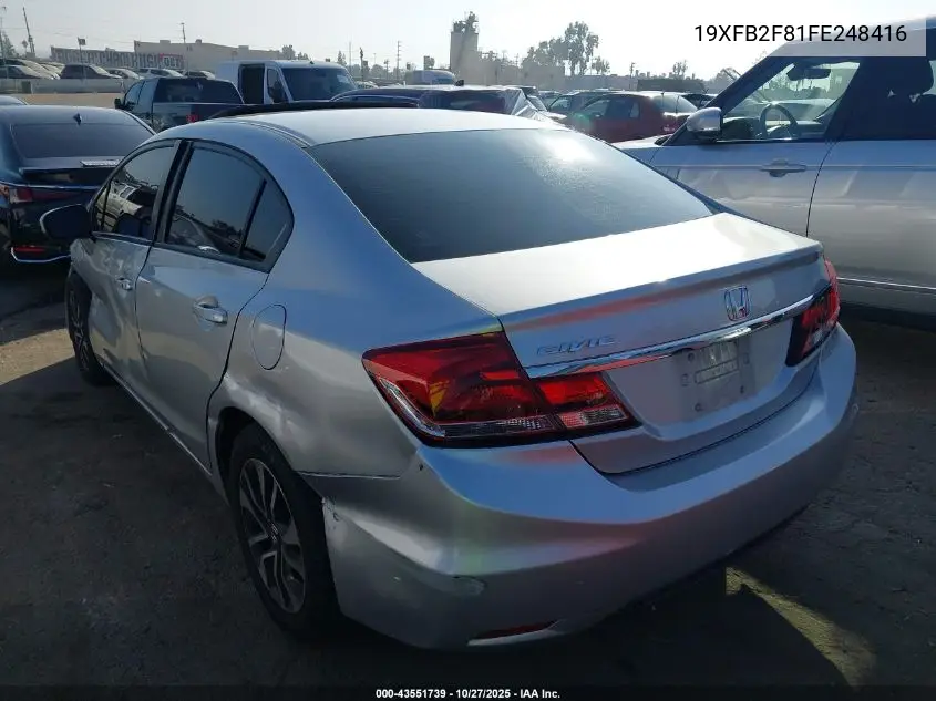 19XFB2F81FE248416 2015 Honda Civic Ex