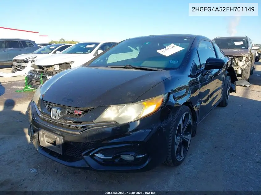 2HGFG4A52FH701149 2015 Honda Civic Si