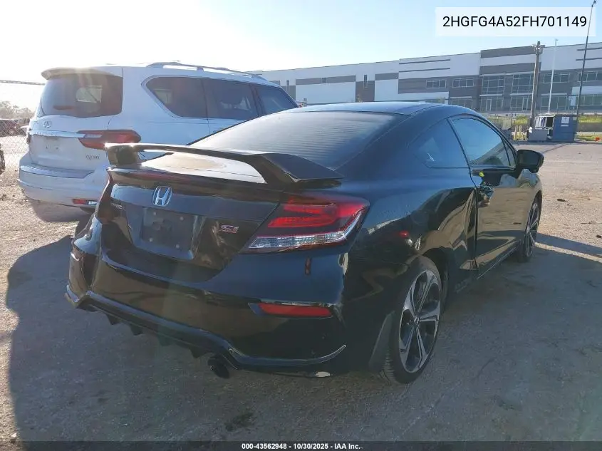 2HGFG4A52FH701149 2015 Honda Civic Si