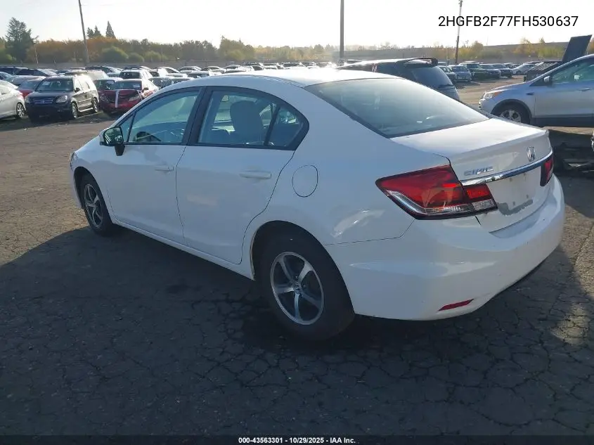 2HGFB2F77FH530637 2015 Honda Civic Se
