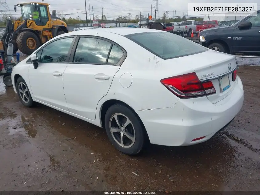 19XFB2F71FE285327 2015 Honda Civic Se