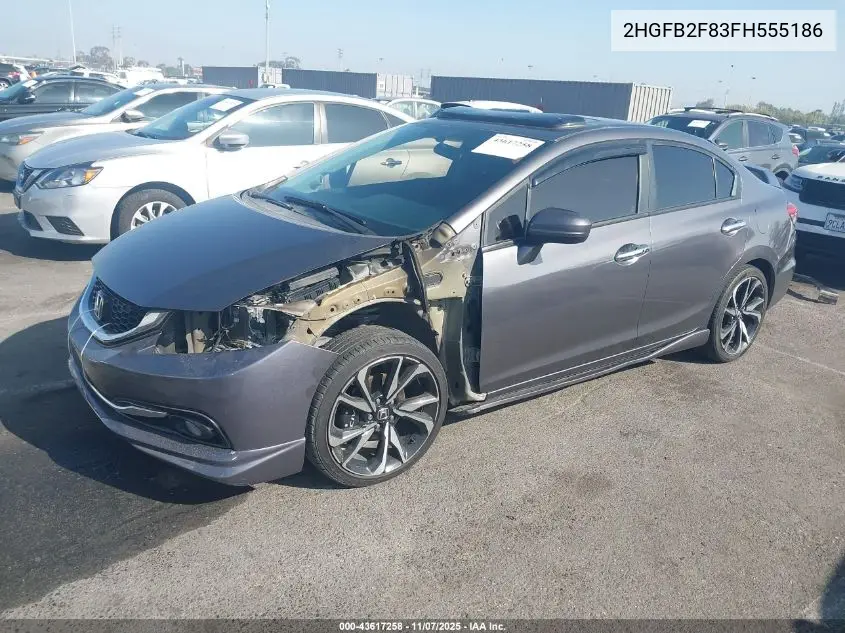 2HGFB2F83FH555186 2015 Honda Civic Ex