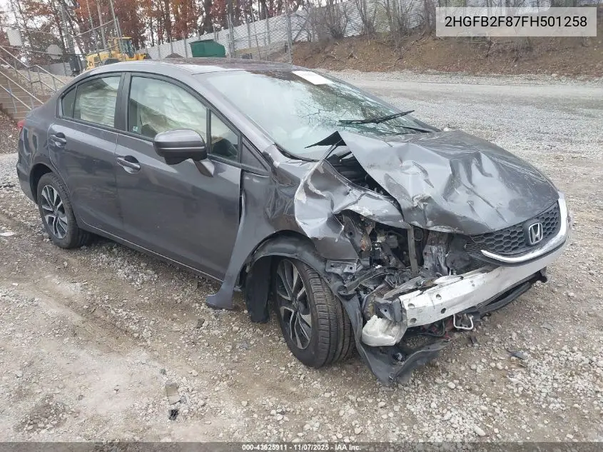 2HGFB2F87FH501258 2015 Honda Civic Ex