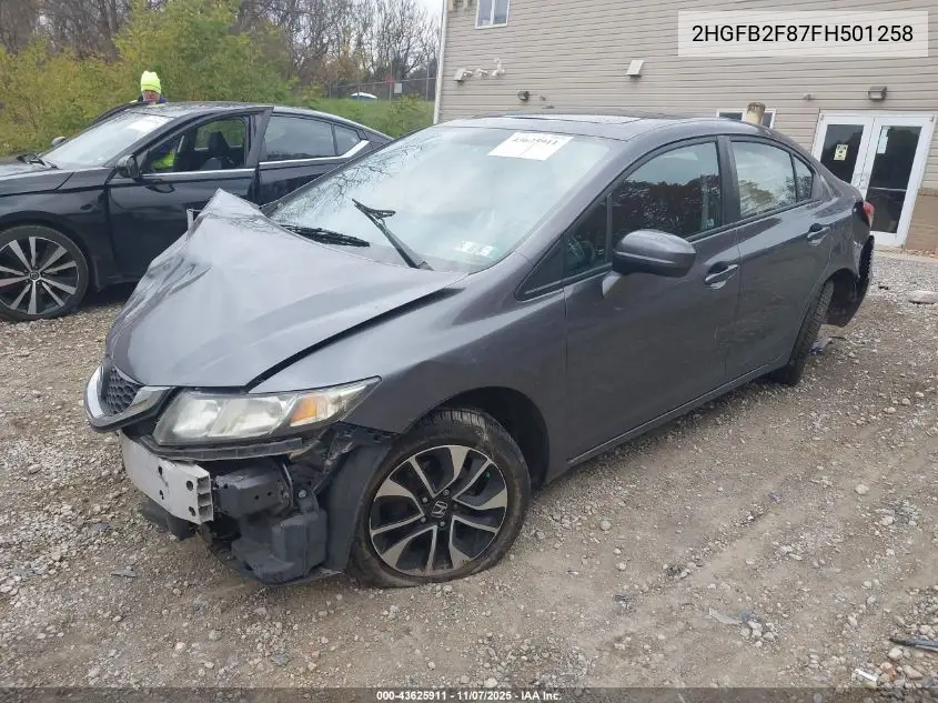 2HGFB2F87FH501258 2015 Honda Civic Ex